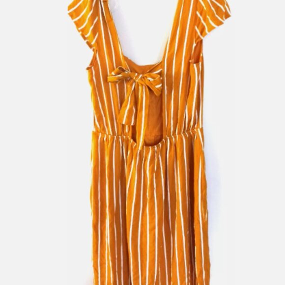 Trixxi Orange Striped Midi Dress - Picture 3 of 14